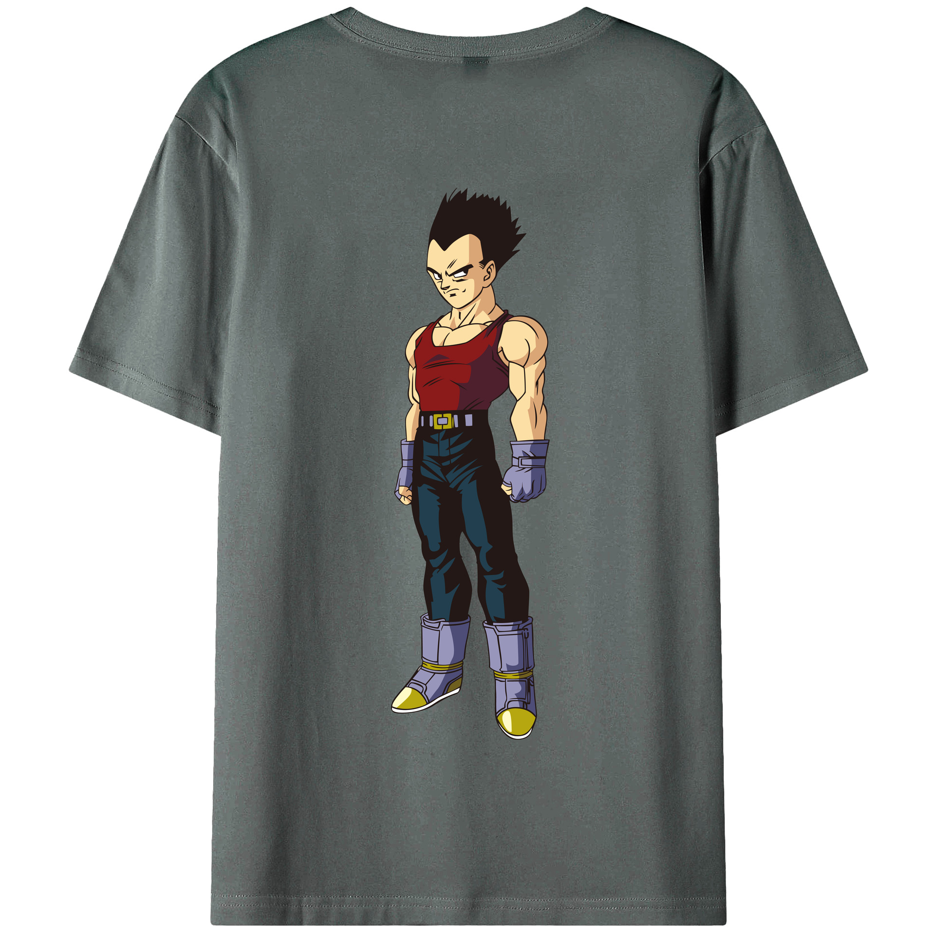 （画像用） ドラゴンボール ベジータ四世（Bejīta Yonsei）DRAGON BALL Vegeta IV 綿100％半袖Tシャツ（背面プリント）
